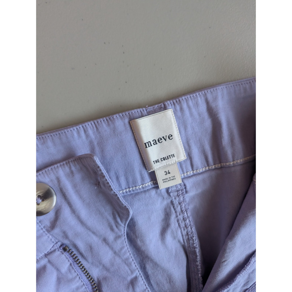 NWT Anthropologie Maeve The Colette Cropped Wide-Leg Pants Sz 34 LAVENDER 7F471 - Picture 10 of 12